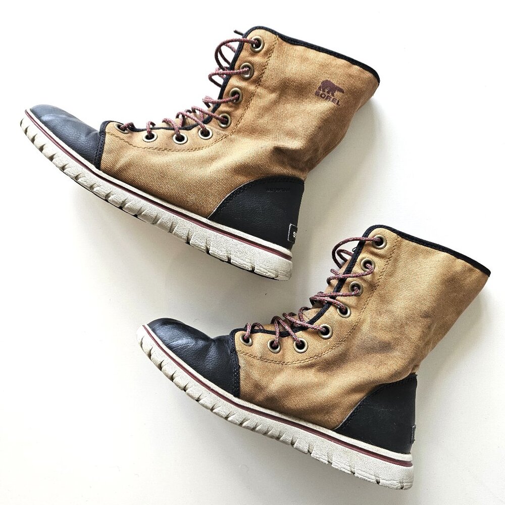 SOREL Cozy 1964 Snow Duck Boot, Waterproof Waxed Canvas Rain EVA Sneakers - 8.5
